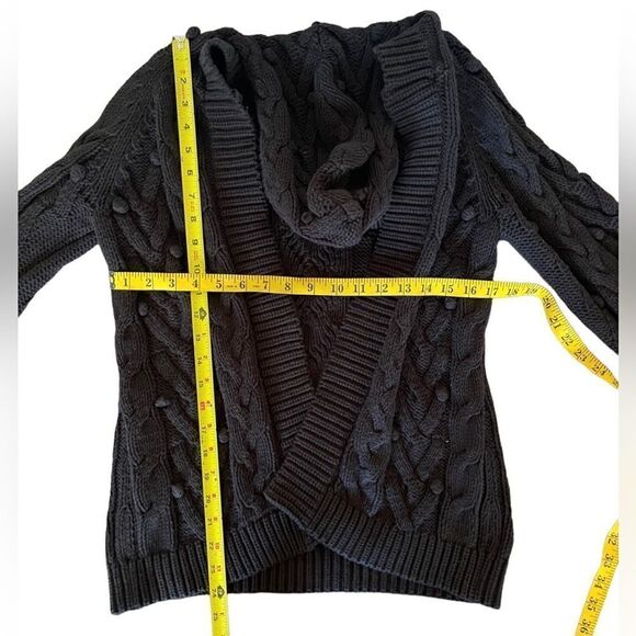 White + Warren Women’s Dark Gray Cotton/Acrylic Blend Cardigan W/ Hoodie Size: S - Picture 8 of 8